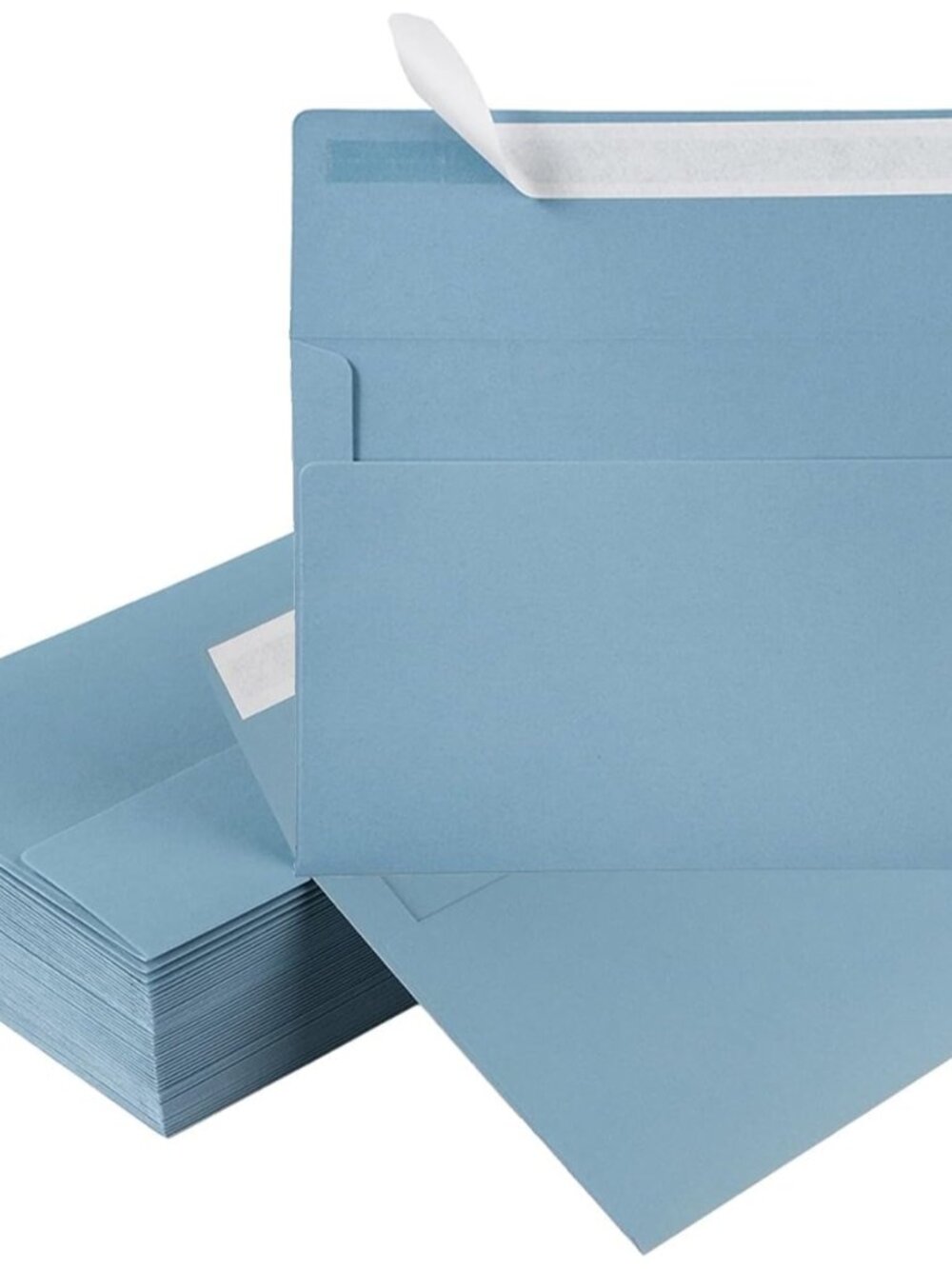 50 Pack 5 x 7 Envelopes A7 Self Seal, 5.24 x 7.21 Inches, Dusty-Blue